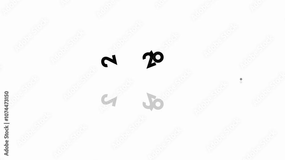 2026 text bouncing animation , happy new year 2026 ,4k footage video 2026 text bouncing animation , happy new year 2026 ,4k footage video