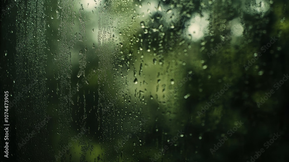 A window with raindrops on it A window with raindrops on it