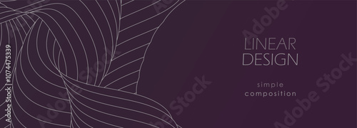 A pattern of wavy lines. Luxurious abstract background. Interior design, wallpaper, textures, textiles. The option of packaging, banners and creative design ideas