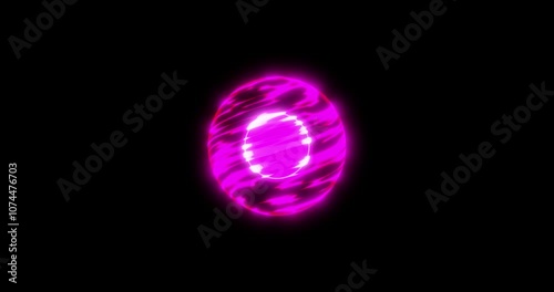 Cartoon Anime Style Pink Energy or Magic Ball Swirls in a Loop