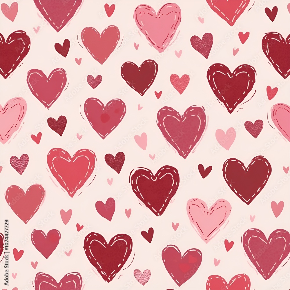 seamless pattern with hearts seamless pattern with hearts