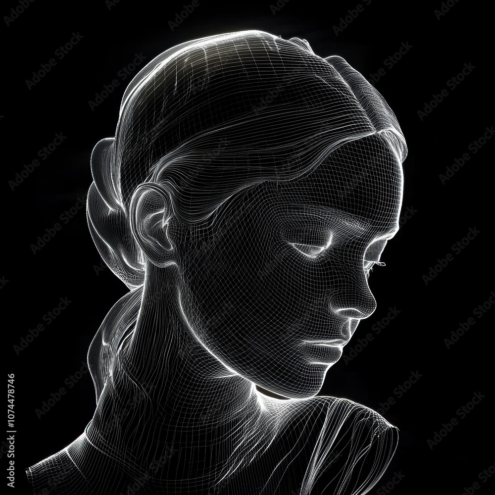 Obraz premium Wireframe Woman.