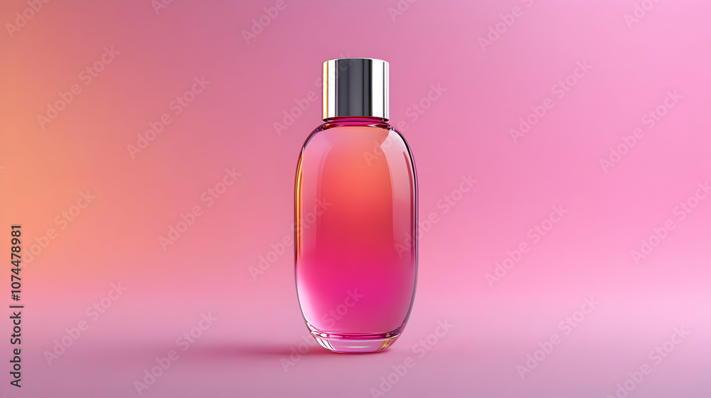Pink Perfume Bottle 3D Rendering
