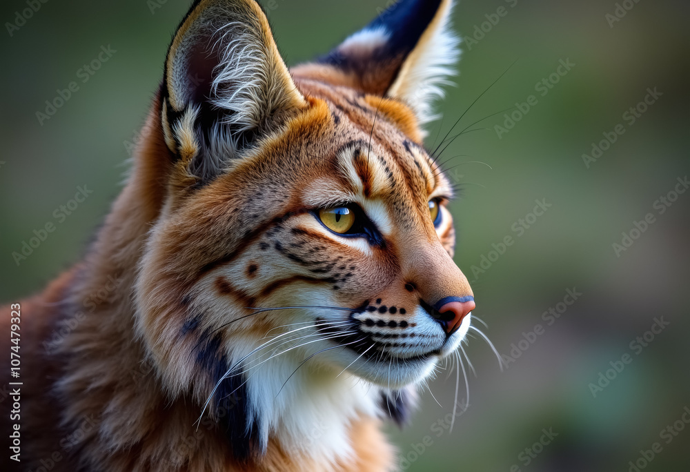 A portrait of a lynx in a natural setting. A portrait of a lynx in a natural setting.
