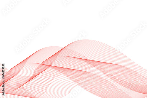 Abstract Contemporary Orange Wave Pattern with Curved Lines
