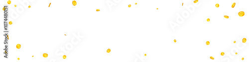 European Union Euro coins falling. Scattered gold