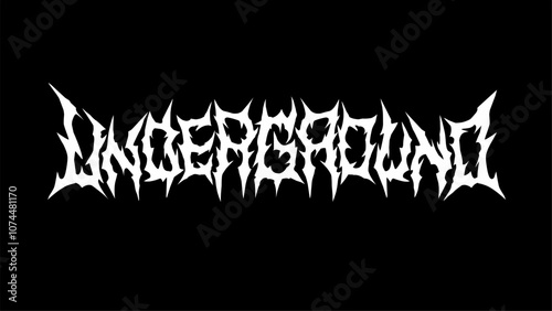 Underground, typography vector design features bold, perfect for logos or t-shirt prints.