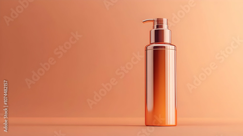 Shiny Golden Bottle Mockup - 3D Illustration