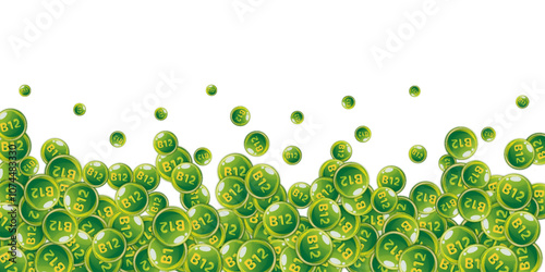 Vitamin B12 messy round pills.