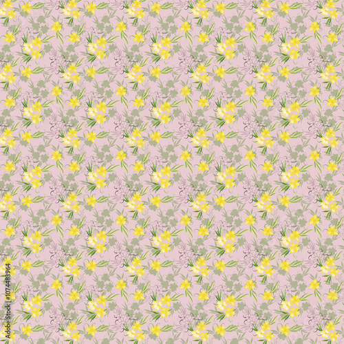 12 Seamless Pattern Set, Watercolor Flowers, Scrapbook Paper, Flowers, Fabric, Beautiful Backgrounds, Pastel Colors