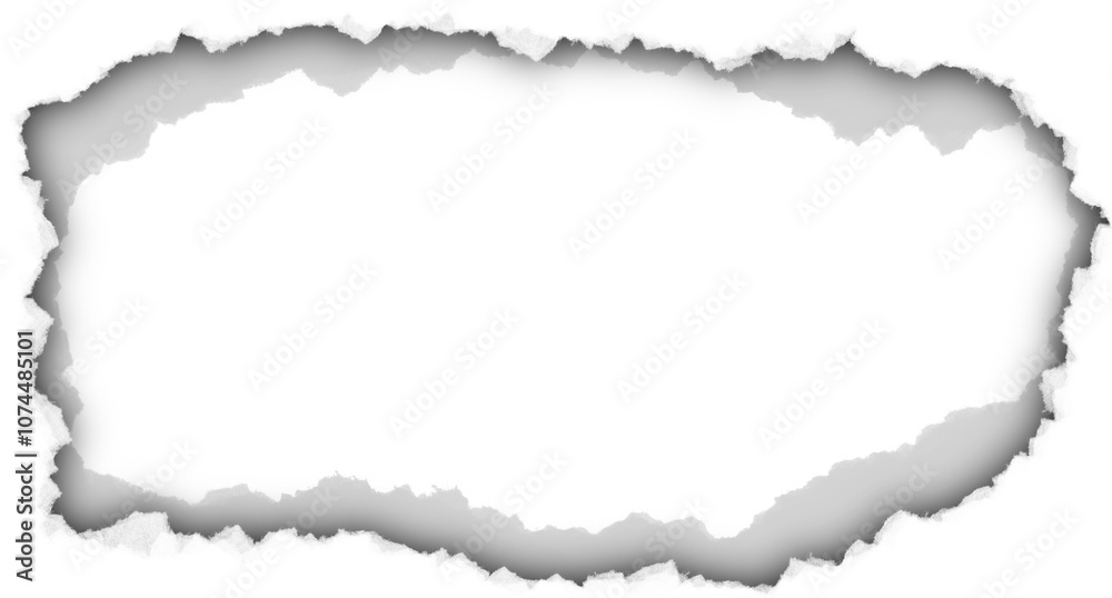 Obraz premium White Torn Paper Frame Background
