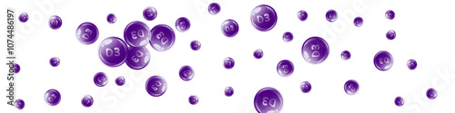 Vitamin D3 round capsules.