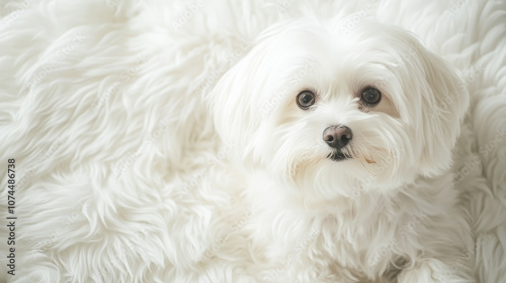a picture of a white dog with very thick, beautiful fur a picture of a white dog with very thick, beautiful fur