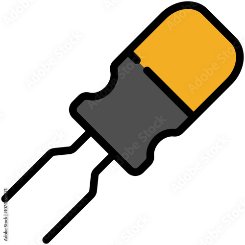 capacitor filled line icon