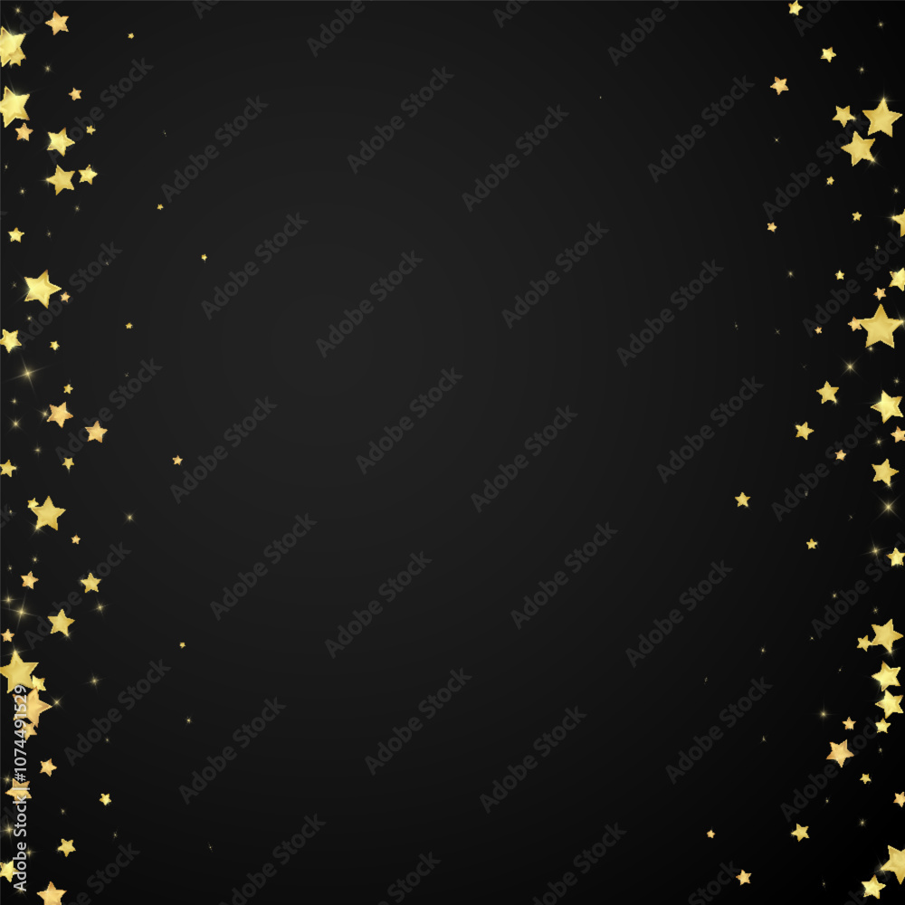 Magic stars vector overlay. Gold stars scattered Magic stars vector overlay. Gold stars scattered