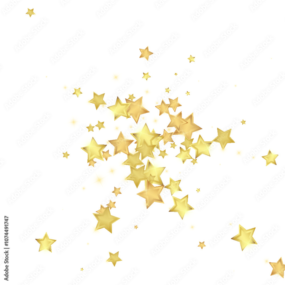 Magic stars vector overlay. Gold stars scattered Magic stars vector overlay. Gold stars scattered