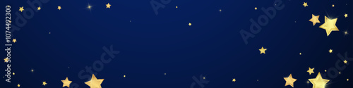 Magic stars vector overlay.  Gold stars scattered