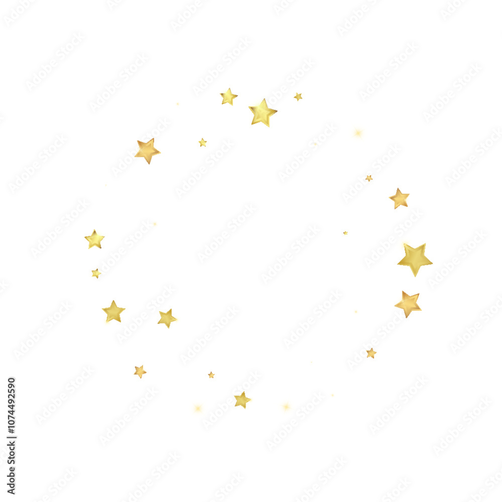 Magic stars vector overlay.  Gold stars scattered