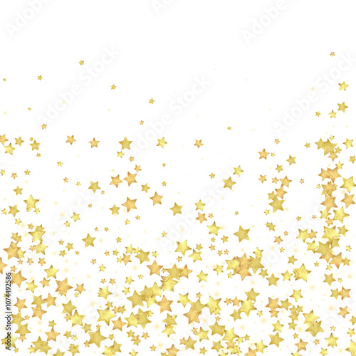 Magic stars vector overlay. Gold stars scattered