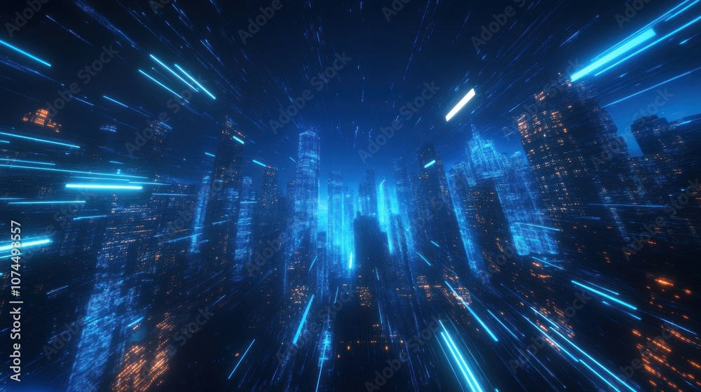 Obraz premium Futuristic Cityscape.