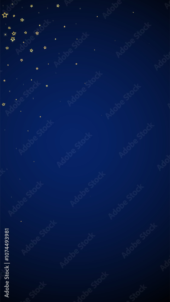 Fototapeta premium Gold sparkling star confetti.