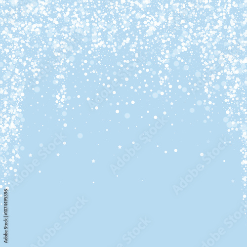 Magic falling snow christmas background. Subtle