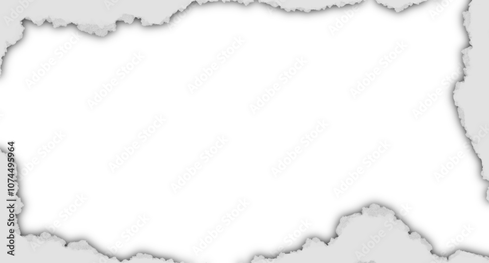 Obraz premium Stylish Torn Paper Border Frame