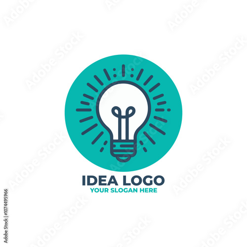 a flat logo of a light bulb