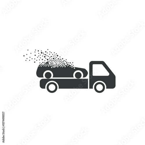 The car is towed and dissipates in a cloud of bubbles