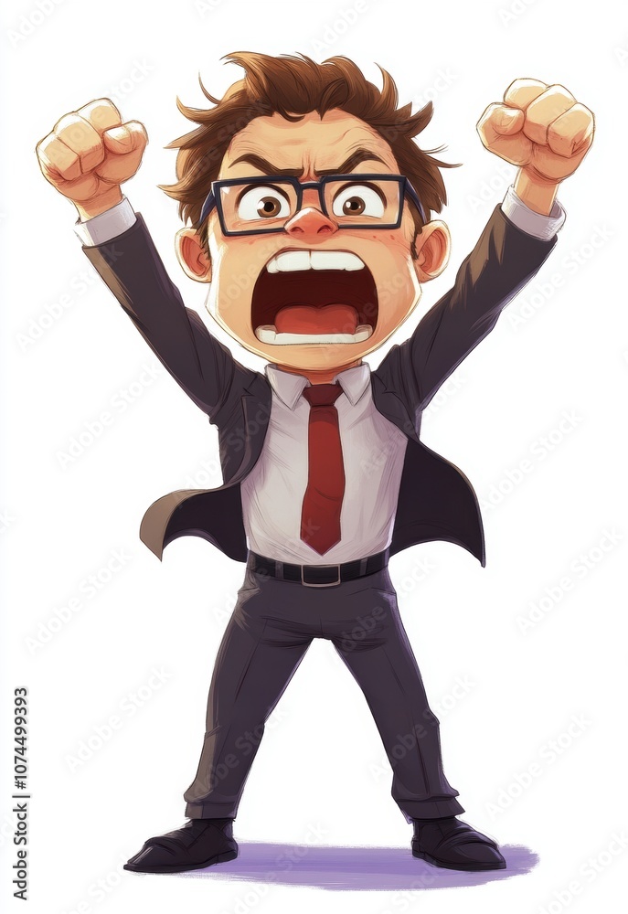 Obraz premium Angry Businessman.