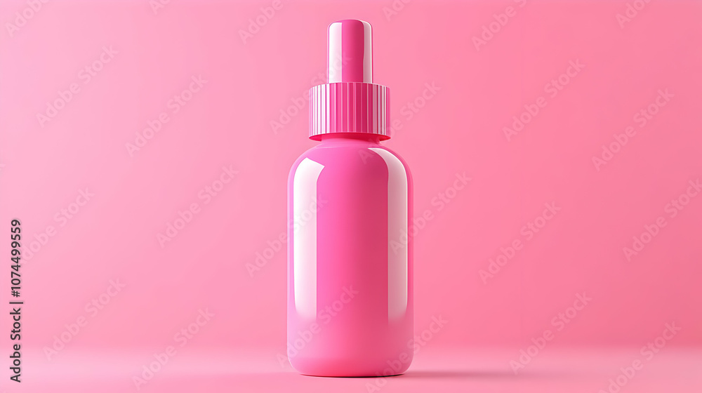 Pink Dropper Bottle 3D Render Pink Dropper Bottle 3D Render
