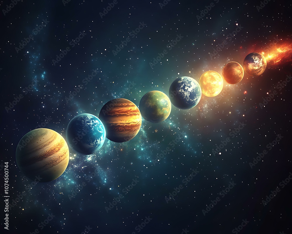 Journey Through Fantastical Planets in Cosmic Space Journey Through Fantastical Planets in Cosmic Space