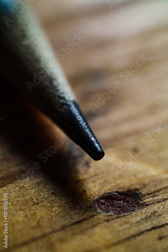Macro a tip of a pencil