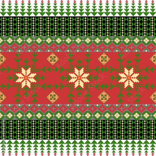Traditional Slavic ornament, Ukrainian embroidery, Folklore design, Eastern European textile, National costume detail, Handmade needlework, Rustic fabric design, Cultural heritage, Ethnic background, 