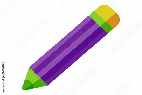 black pencil flat icon isolated on white photo