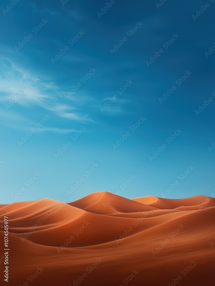 Stunning desert dunes under a bright blue sky, showcasing nature's beauty and serenity. Stunning desert dunes under a bright blue sky, showcasing nature's beauty and serenity.