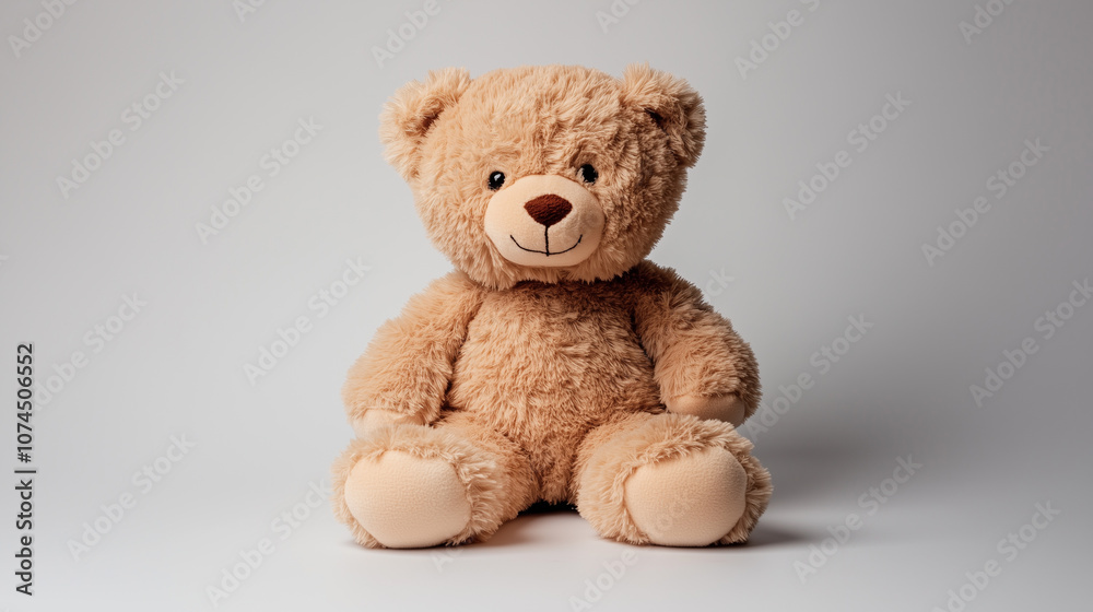 Obraz premium Classic Teddy Bear on White Background