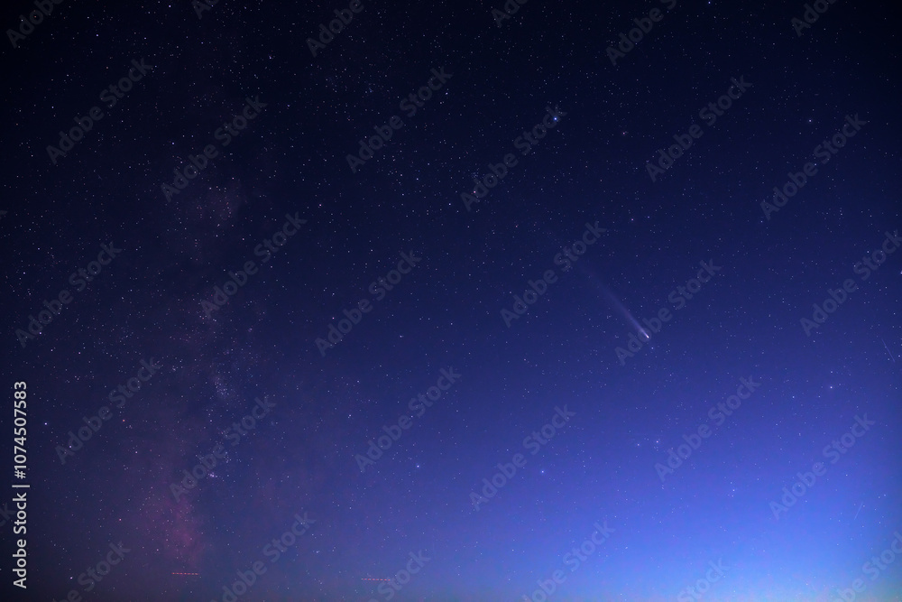 Fototapeta premium Comet C2023A3 Tsuchinshan photographed in October 2024. from northern hemisphere.