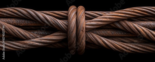 Abstract Composition of Intertwined Rebar Rods