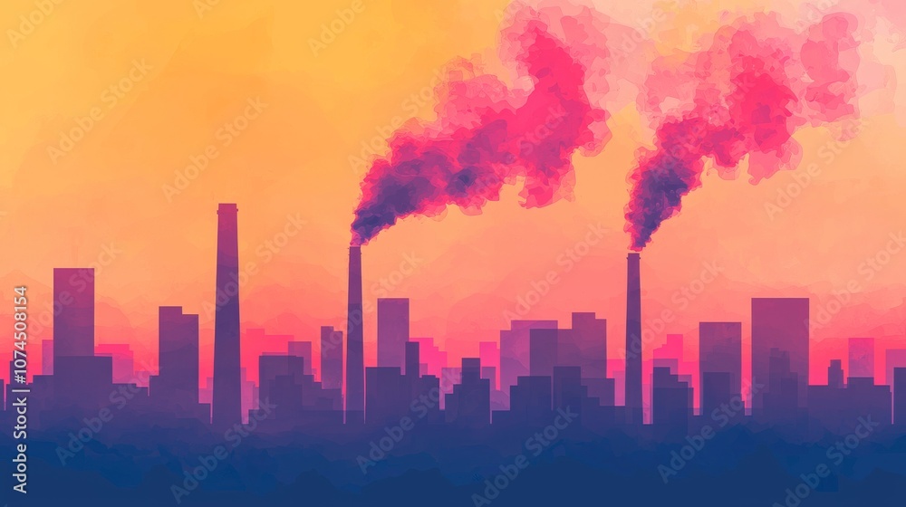 Fototapeta premium Industrial Sunset.