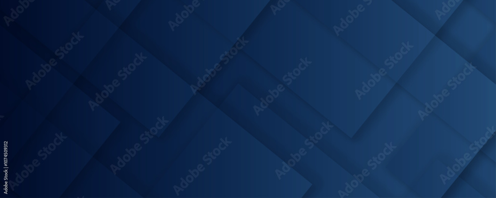 Fototapeta premium Abstract modern blue color pattern geometric luxury gradient line background random square shape design. 3d shadow effects, modern design template background. layered geometric triangle shapes.