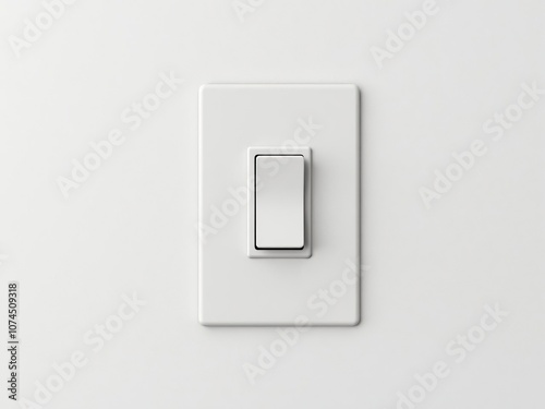 Modern gray triangular light switch on a wall, switch, technology
