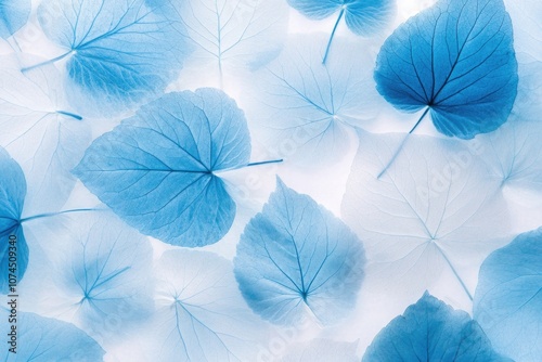 A close-up shot of a cluster of blue leaves, ideal for use in nature or botanical themed designs