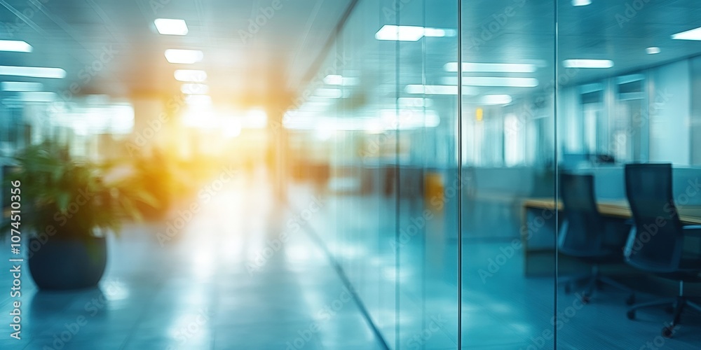 Blurred Office Environment with People Working Behind Glass Wall Capturing the Essence of a Modern Workspace in a Vibrant Atmosphere Blurred Office Environment with People Working Behind Glass Wall Capturing the Essence of a Modern Workspace in a Vibrant Atmosphere
