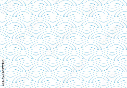 Abstract seamless background with light blue waves