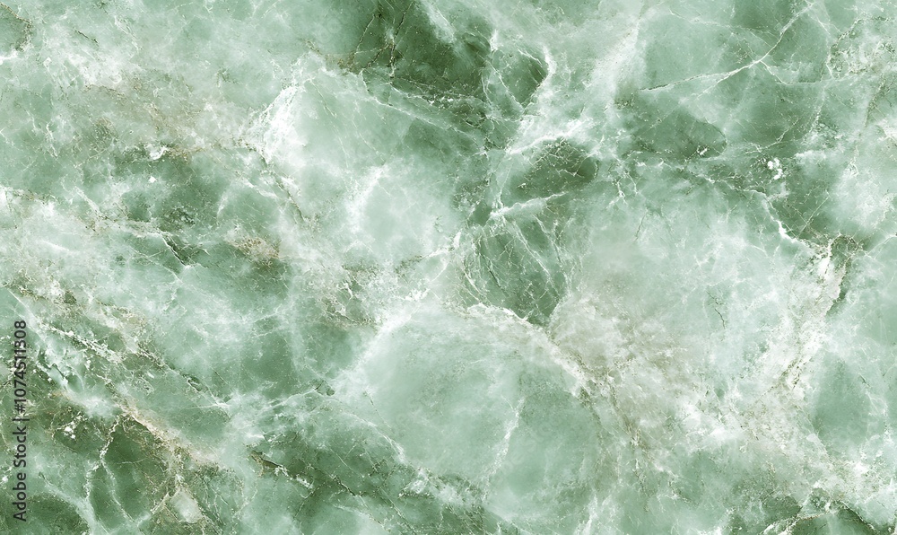 Fototapeta premium Green marble texture for decoration, Generative AI 