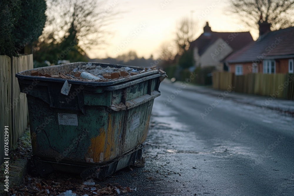 A common scene along roadsides, often filled with discarded waste and litter A common scene along roadsides, often filled with discarded waste and litter