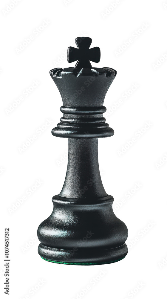 Black Chess King Piece on transparent Background Black Chess King Piece on transparent Background