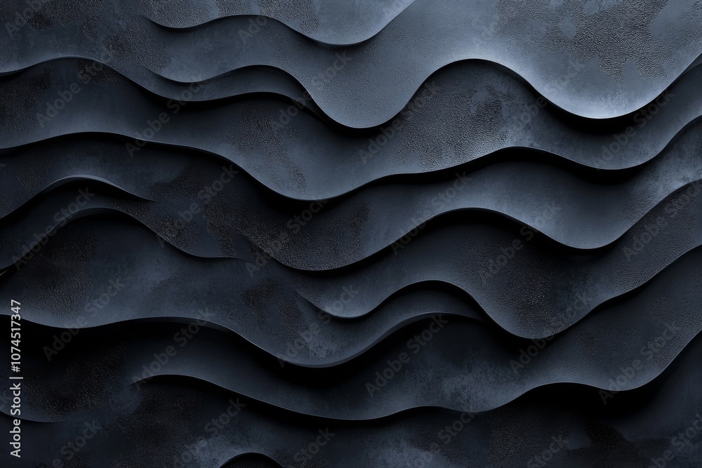 Background with black lines and waves. Dark wallpaper with 3d waves. A stylish banner with a place for the text. Background with black lines and waves. Dark wallpaper with 3d waves. A stylish banner with a place for the text.