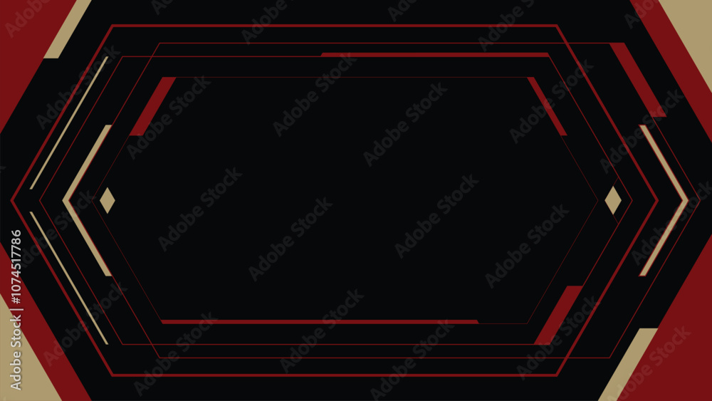 Obraz premium abstract background modern blank geometric frame futuristic golden line art deco style